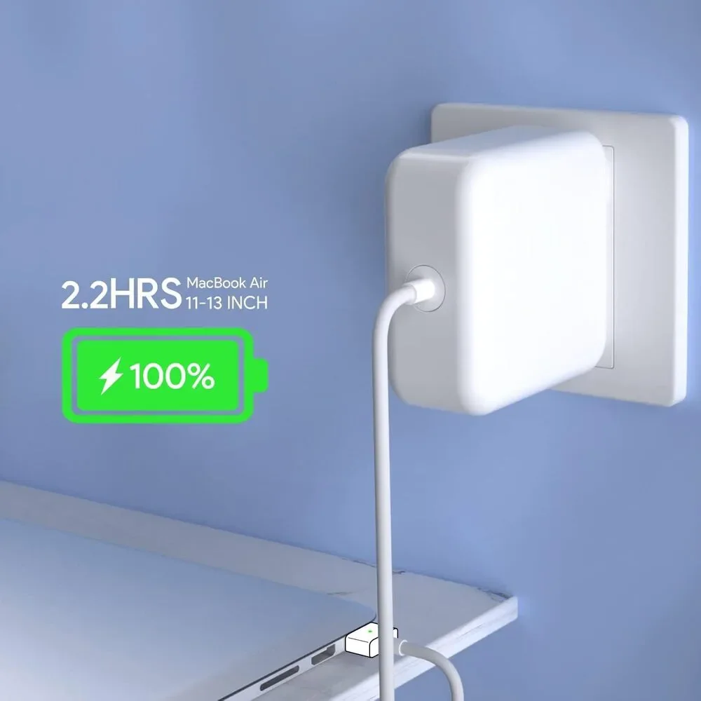 Mac Book Air Charger, 45W Magnetic Mag2 T-Tip Laptop Charger Suitable
